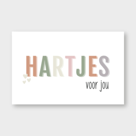 Mini kaartje: HARTJES voor jou (K)