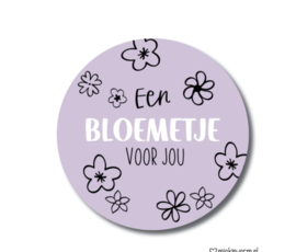 5 x kadosticker: een BLOEMETJE voor jou