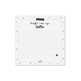 Notitieblokje A6, brieffie voor mijn lieffie