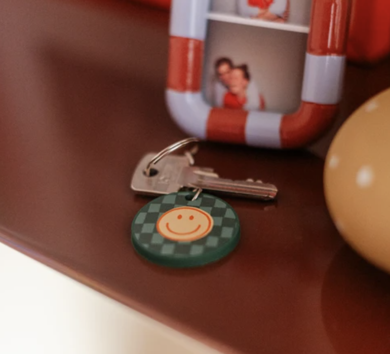 Tas/sleutelhanger 'smiley'