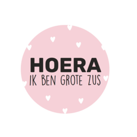 5 x kadosticker: hoera ik ben grote zus