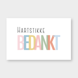 Mini kaartje: hartstikke bedankt (K)