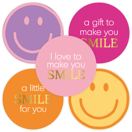 5 x kadostickers 'smile'