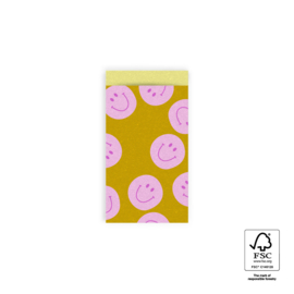 2 kleine kadozakjes 7 x 13 cm, inclusief sticker (geschikt voor minikaartjes)