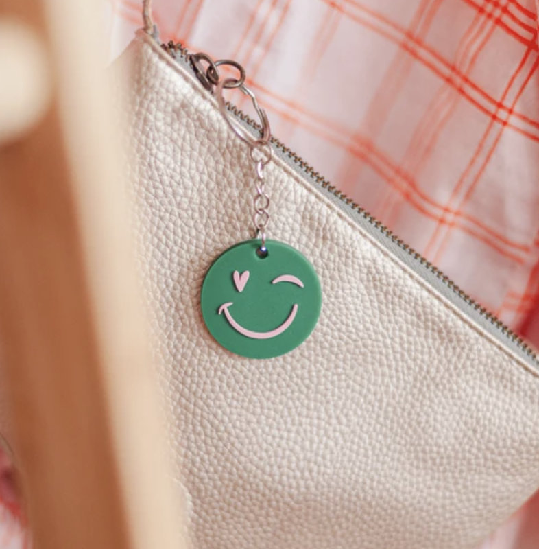Tas/sleutelhanger 'smiley'
