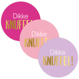6 kadostickers 'dikke knuffel' (5 cm)
