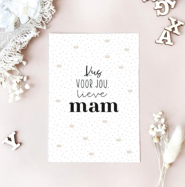 Postcard: kus voor jou lieve MAM