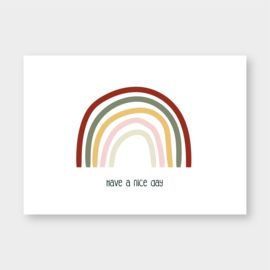 Postcard regenboog: have a nice day