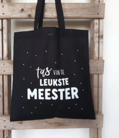 Tas van de leukste meester, incl minikaartje en kadozakje