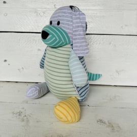 Doddi knuffel hond, blauwe mix (30 cm groot)