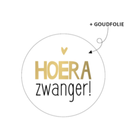 5 x kadosticker: hoera! ZWANGER