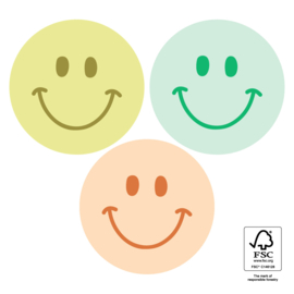 6 kadostickers smiley Ø 55 mm