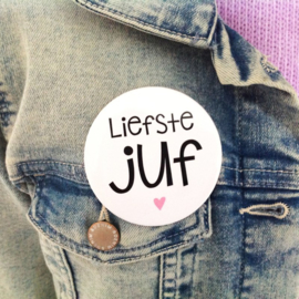 A5 kaart & button voor je liefste JUF