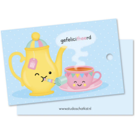 Kadolabel 'Gefeliciteerd'