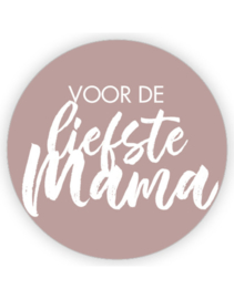 2 kadostickers XL: voor de liefste mama (6,5 cm)