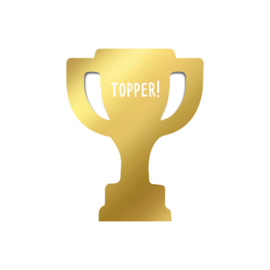 Kadolabeltje 'Topper!'