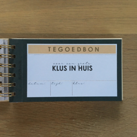 Tegoedbonnen boekje: Handige hulpbonnen (goud)