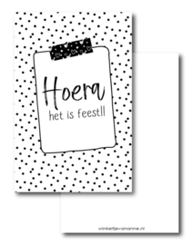 Minikaartje: HOERA het is feest! (W)