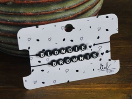 2 armbandjes: blondie & brownie