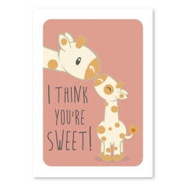 A6 Giraffe 'I think you're sweet'