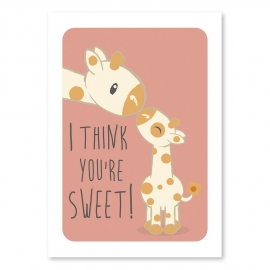 A6 Giraffe 'I think you're sweet'
