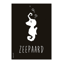 A6 Zeepaardje zwart/wit