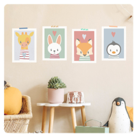 A4 Giraffe met streepjes trui