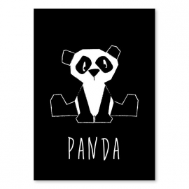 A6 Panda schwarz-weiß