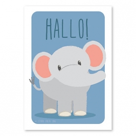 A6 Elefant 'hallo'