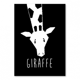 A6 Giraffe zwart/wit