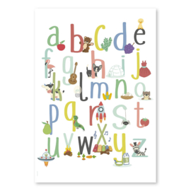 ABC poster van Appel tot Zebra 50x70cm