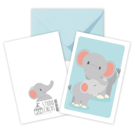A6 Elefant mit Umschlag