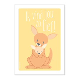 A6 Kangaroe Ik vind je lief!