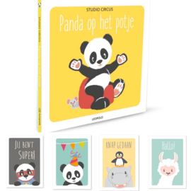 Panda op het potje plus kaarten