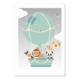 Luchtballon poster 50x70cm