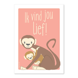 A6 Apen Ik vind jou lief!