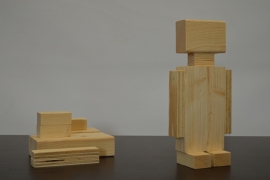 Groepspakket: 20 x houten robot