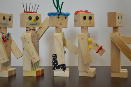 Bouwpakket houten robot