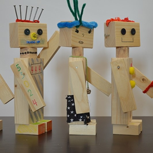 Bouwpakket houten robot