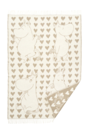 Eco lamswollen woondeken - Moomin heart