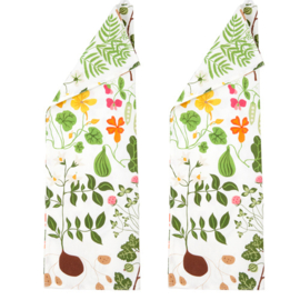 Klippan 100% katoenen theedoek Leksand white 2 stuks