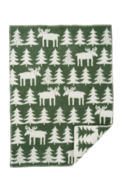 Wiegdeken Moose walk green -100% lamswol