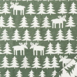 Wiegdeken Moose walk green -100% lamswol