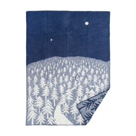 Klippan woondeken House in the Forest navy blauw