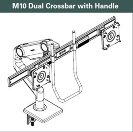 Humanscale M10.2 CROSSBAR TFT monitorarm voor 2 beeldschermen