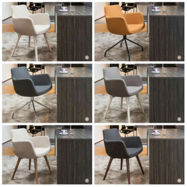Febru Soul vergaderstoel 4 poot hout 205061