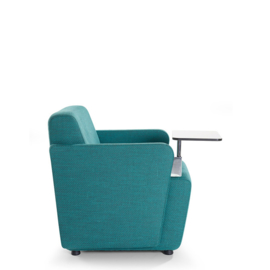 Lande Olli met RVS armen, luxe fauteuil, zetel of bank