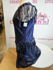 Bais pakje Donkerblauw glitter maat 146/152