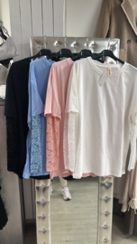 T shirt kanten mouw