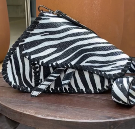 Zebra saddle bag